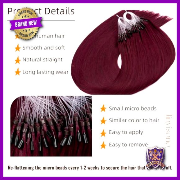 Real Human Hair Micro Loop Extensions 18 Inch 50g Volume main image 5